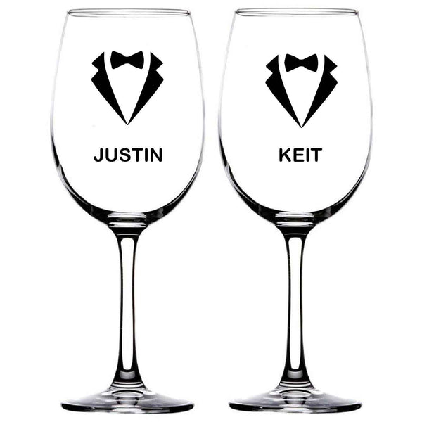 Custom Wedding Party Wine Glass Decals