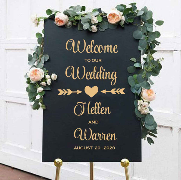 Custom Welcome to our Wedding Sign Decal