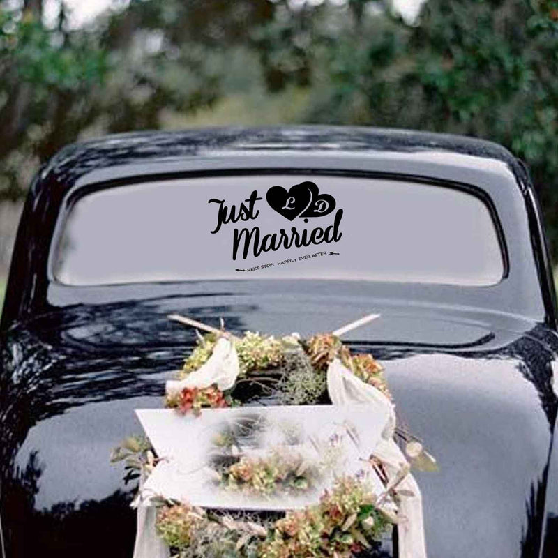 Custom Just Married Car Decal, Car Decorations For Wedding – eco-rolen