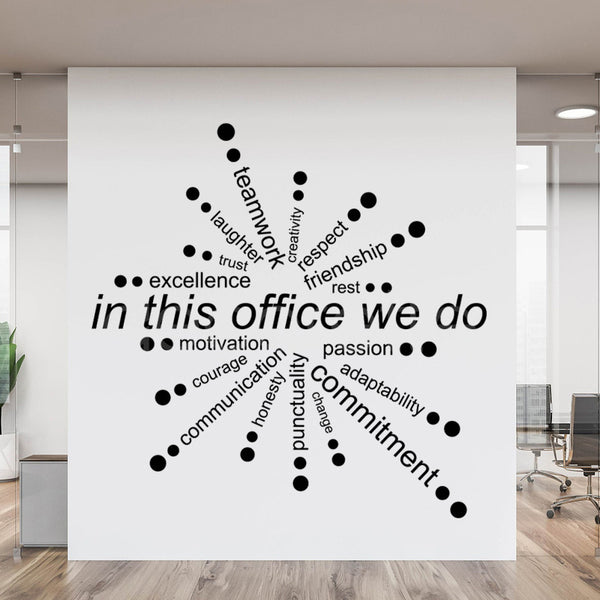 in this office we do - Vinyl Wall Decal .