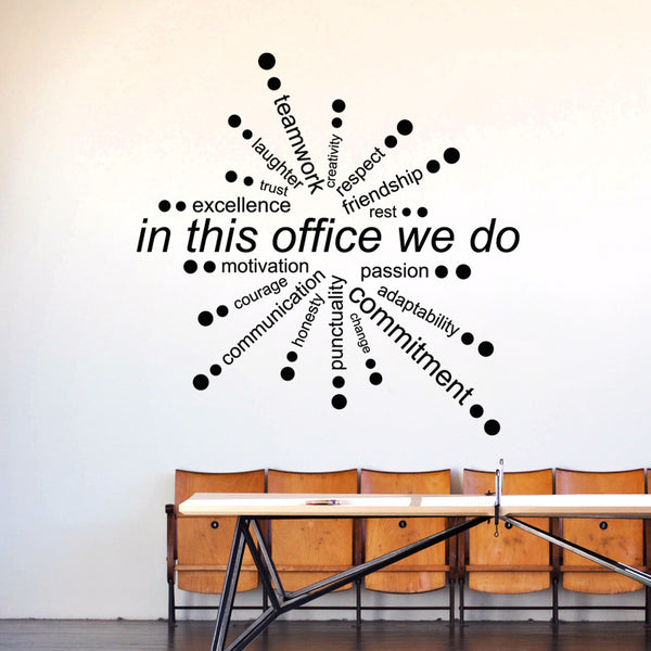 in this office we do - Vinyl Wall Decal .